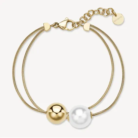 Bracciale Perfect centrale sfera e perla di conchiglia Donna Brosway