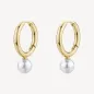 Orecchini cerchio Perfect gold pendenti perle di conchiglia Donna Brosway