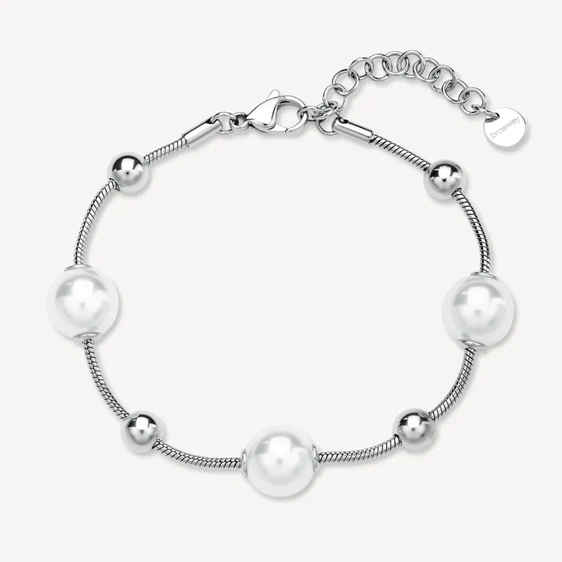 Bracciale Perfect con sfere e perle di conchiglia Donna Brosway