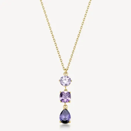 Collana Dreaming pvd oro pendente colore ametista Donna Brosway