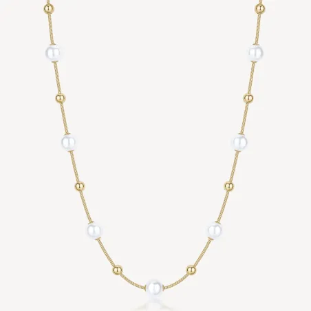 Collana Perfect sfere e perle di conchiglia pvd oro Donna Brosway