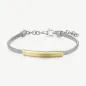 Bracciale snake acciaio piastrina centrale pvd oro Uomo Brosway Bracciale snake acciaio piastrina centrale pvd oro Uomo Brosway