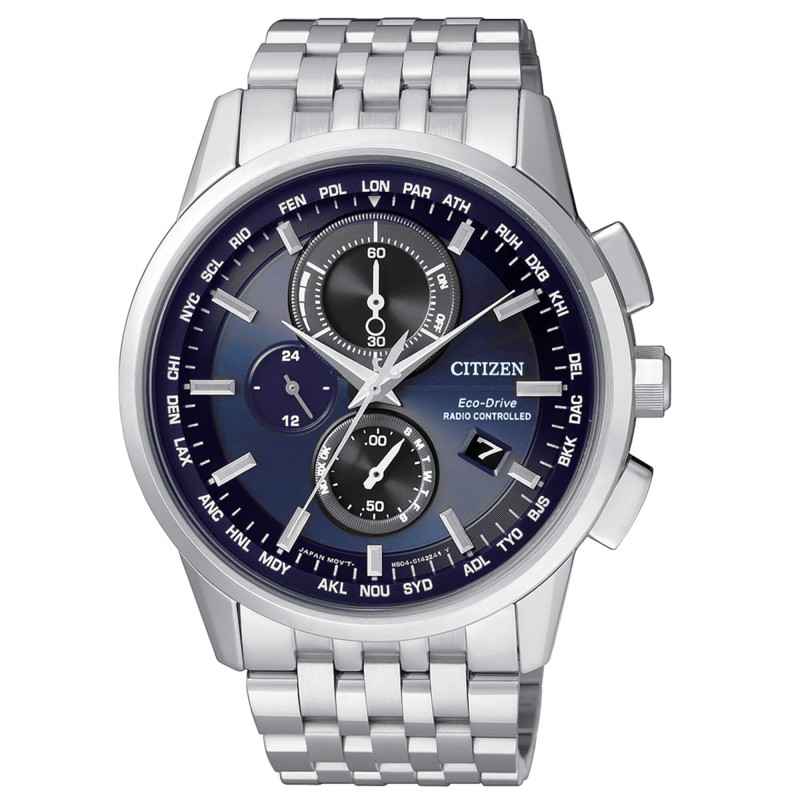 Orologio AT8110-61L Radio World Time H804 Blu 43mm Uomo Citizen Orologio AT8110-61L Radio World Time H804 Blu 43mm Uomo Citizen