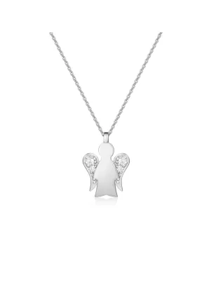 Collana pendente Angelo oro bianco diamanti Donna Roberto Giannotti Celebration