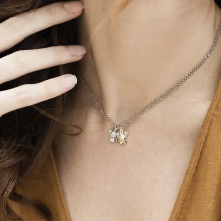 Collana pendente Angelo oro bianco diamanti Donna Roberto Giannotti Celebration