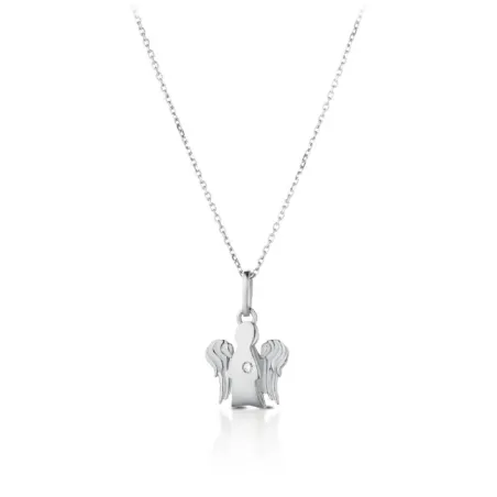 Collana pendente Angelo oro bianco e diamante Donna Roberto Giannotti