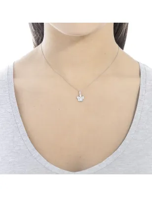 Collana pendente Angelo oro bianco e diamante Donna Roberto Giannotti