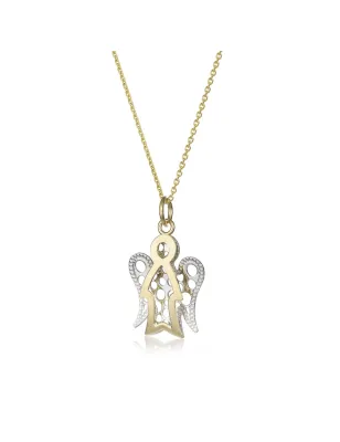 Collana con Angelo Bicolore e corpo traforato Donna Roberto Giannotti