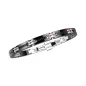 Bracciale acciaio pvd nero, rosé e spinelli neri Uomo Zancan