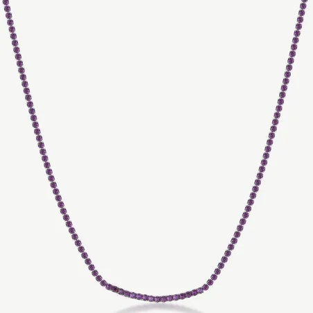 Collana Tennis acciaio cubic zirconia ruby Donna Brosway