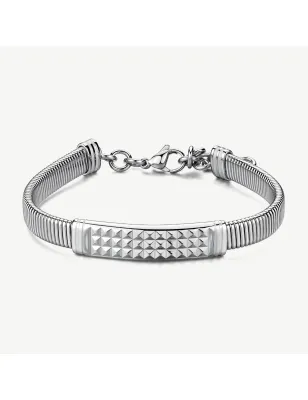 Bracciale Riptide catena snake piastrina centrale Uomo Brosway