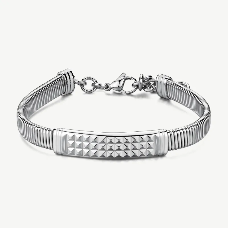 Bracciale Riptide catena snake piastrina centrale Uomo Brosway