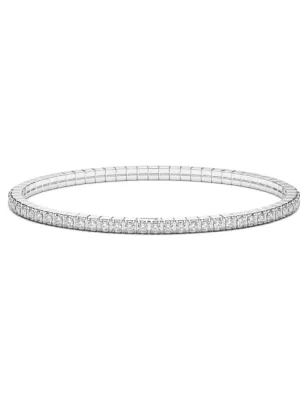 Bracciale tennis elastico con zirconi bianchi Uomo Zancan