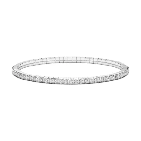 Bracciale tennis elastico con zirconi bianchi Uomo Zancan