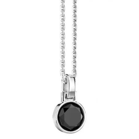 Collana in Argento con pendente in onice nero Uomo Zancan