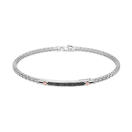 Bracciale Argento e polvere di diamanti neri Uomo Zancan