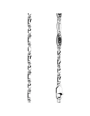 Collana Insignia 925 Argento e spinelli neri Uomo Zancan