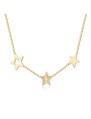 Girocollo in Oro con Stelle e Angelo traforato Roberto Giannotti