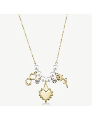 Collana Chakra Amore pvd oro Perle Donna Brosway