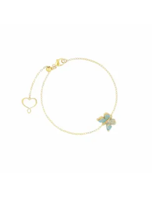 Bracciale Farfalla smalto celeste Donna Maman et Sophie