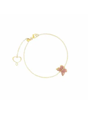 Bracciale Farfalla smalto rosa Donna Maman et Sophie
