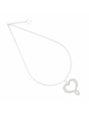 Collana Cuore tramato argentato grande Donna Maman et Sophie