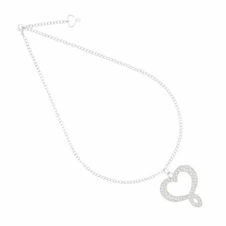 Collana Cuore tramato argentato grande Donna Maman et Sophie