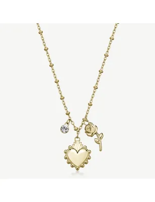 Collana Chakra Amore pvd oro cristallo Donna Brosway