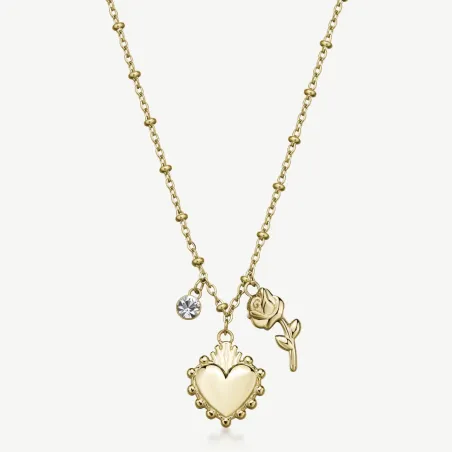 Collana Chakra Amore pvd oro cristallo Donna Brosway