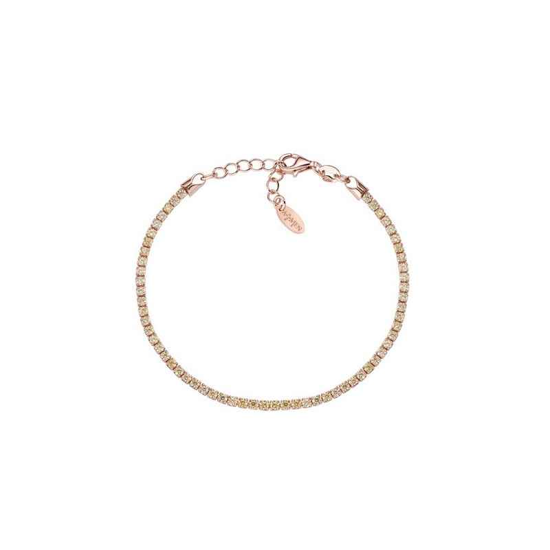 BRACCIALE TENNIS ROSE' ZIRCONI GIALLI DONNA AMEN BRACCIALE TENNIS ROSE' ZIRCONI GIALLI DONNA AMEN