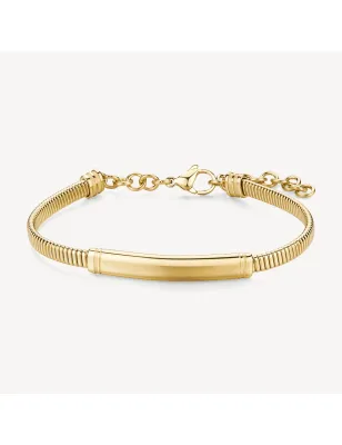 Bracciale Riptide snake pvd oro piastrina centrale Uomo Brosway