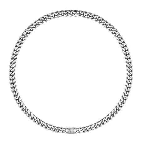 Collana Steel & Spark groumette centrale pavè Uomo Breil