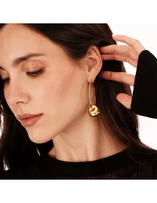 Orecchini cerchio B Rocks gold Donna Breil