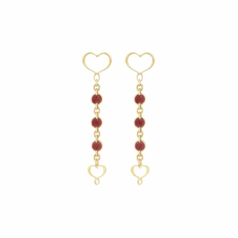 Orecchini M&S smalto bordeaux Donna Maman et Sophie Maman