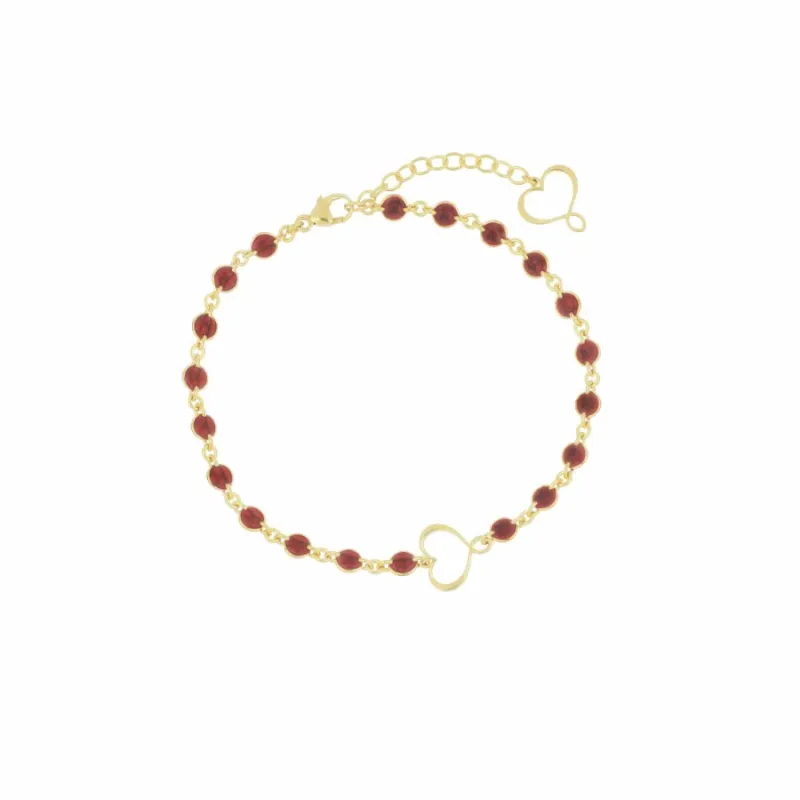 Bracciale M&S smalto bordeaux Donna Maman et Sophie