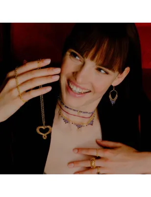 Girocollo Pentagramma Rubino Donna Maman et Sophie