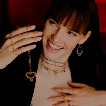 Girocollo Pentagramma Rubino Donna Maman et Sophie