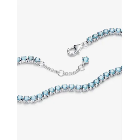 Bracciale Tennis cristalli azzurri 18cm Donna Pandora