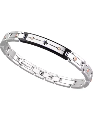 Bracciale Hi-Teck con targa e spinelli neri Uomo Zancan - category_name - XDMG De Marchi Gianotti