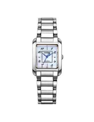 Orologio EW5600-87D Square Acciaio Zaffiro Bianco Donna Citizen