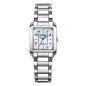 Orologio EW5600-87D Square Acciaio Zaffiro Bianco Donna Citizen Orologio EW5600-87D Square Acciaio Zaffiro Bianco Donna Citizen
