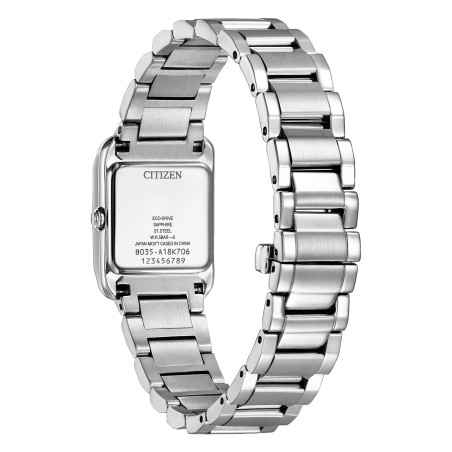 Orologio EW5600-87D Square Acciaio Zaffiro Bianco Donna Citizen