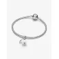 Charm Pendente Fiore Bucaneve Vetro di Murano Donna Pandora Charm Pendente Fiore Bucaneve Vetro di Murano Donna Pandora