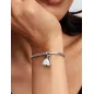 Charm Pendente Fiore Bucaneve Vetro di Murano Donna Pandora Charm Pendente Fiore Bucaneve Vetro di Murano Donna Pandora