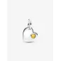 Charm Pendente Cuore pietra Miele Novembre Donna Pandora Charm Pendente Cuore pietra Miele Novembre Donna Pandora