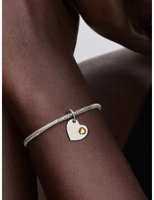 Charm Pendente Cuore pietra Miele Novembre Donna Pandora - category_name - XDMG De Marchi Gianotti