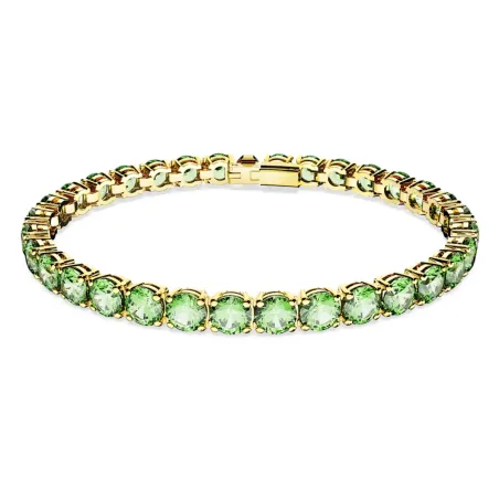 Bracciale Matrix Tennis verde color oro S Donna Swarovski