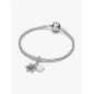 Charm Pendente doppio Fiocco di Neve opalescente Donna Pandora Charm Pendente doppio Fiocco di Neve opalescente Donna Pandora