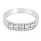 Anello Veretta oro bianco 5 Diamanti Donna Demetra