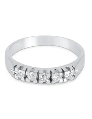 Anello Veretta oro bianco Diamanti Donna Demetra